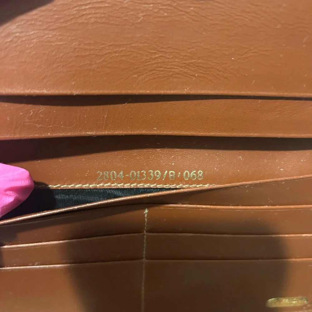 Fendi Brown & Black Pequin Stripe Long Wallet